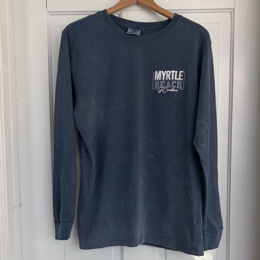 Myrtle Beach Long Sleeve Blue Tee Size Large